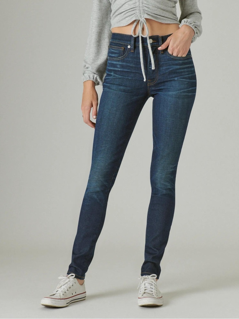 Lucky Brand Bridgitte Skinny Jeans Dark Wash Women’s 8 29 Classic Slim Fit